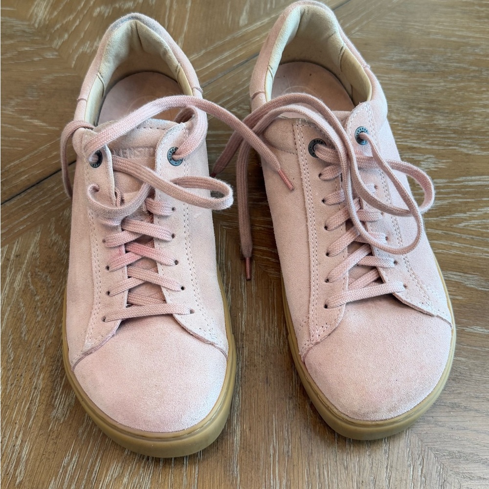 Birkenstock Pink Suede lace up shoes